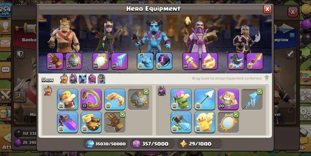 COC542 TH17 CHEAP ALL MAXED TROOPS ALL MAXED HERO ALL MAXED EQUIPMENT VERY STRONG DEFENSE 5743 TROPHIES (G)